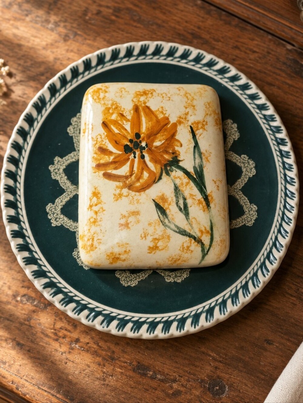 Upcycled Decorative Floral Trinket Box